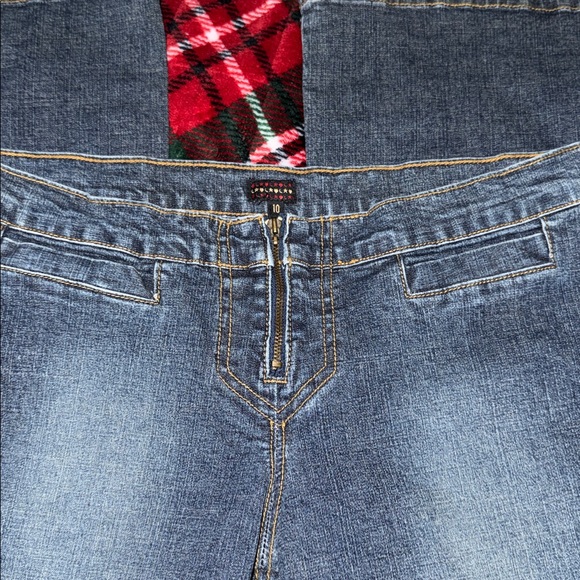 (Vintage) Heart Moon Star Split Hem Flare Jeans, Sz. 10 - Picture 9 of 16